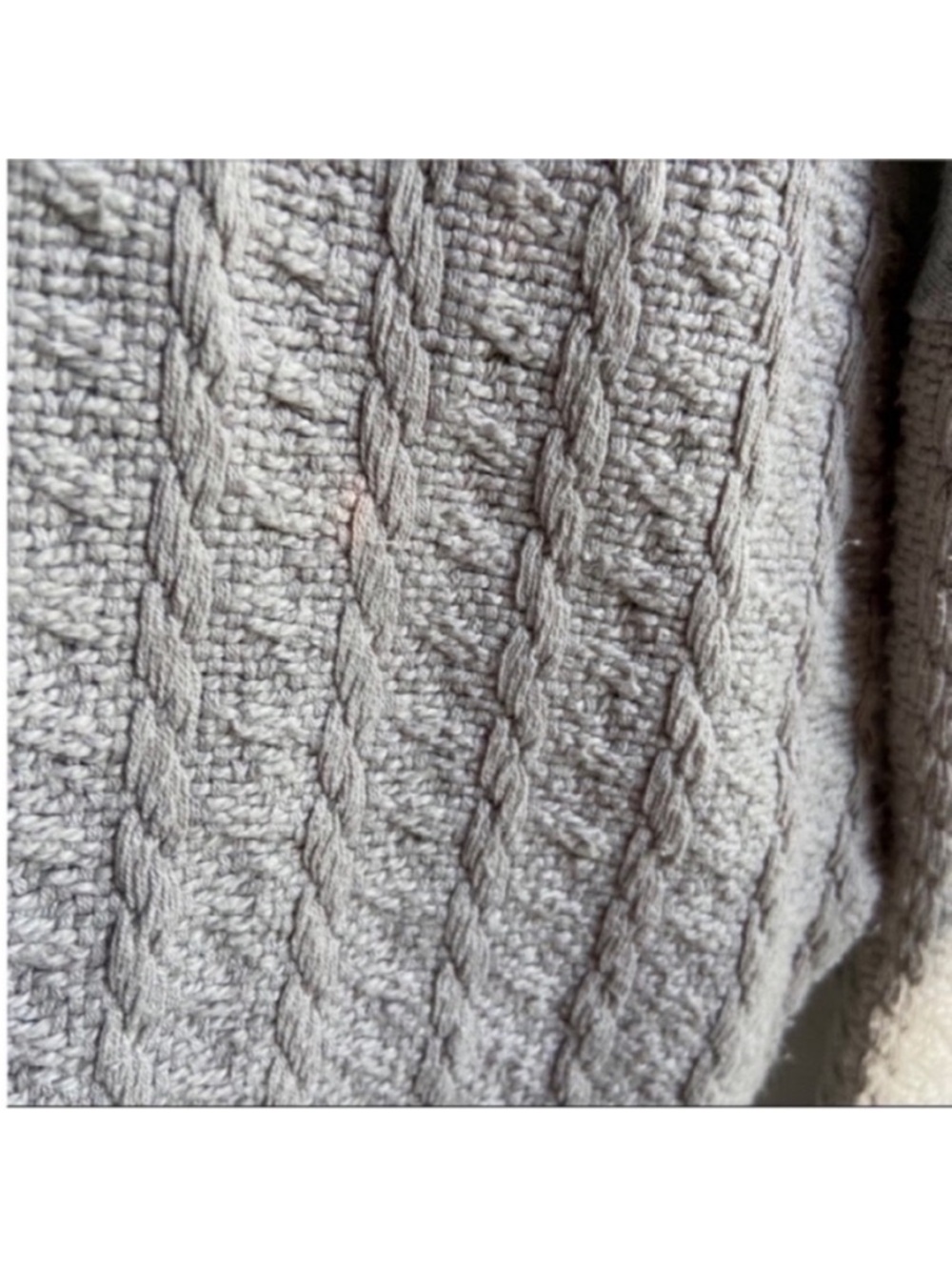 Lucky Brand sweater gray cable knit relaxed fit - Picture 8 of 8